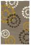 Judy Ross Hand-Knotted Custom Wool Carousel Rug pewter/ivory/curry/fig