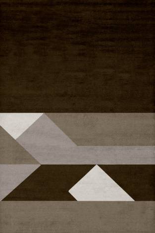 Judy Ross Hand-Knotted Custom Wool Boundary Rug smoke/oyster/pewter/fig