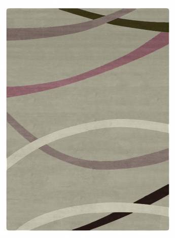 Judy Ross Hand-Knotted Custom Wool Loop Rug parchment/mauve/dusty pink/cream/fig