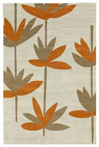 Judy Ross Hand-Knotted Custom Wool Palm Rug parchment/blonde/melon