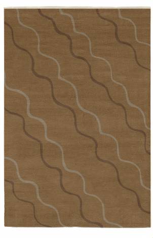 Judy Ross Hand-Knotted Custom Wool Parade Rug coffee/oyster/fig