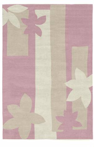 Judy Ross Hand-Knotted Custom Wool Sunset Rug dusty pink/cream/oyster