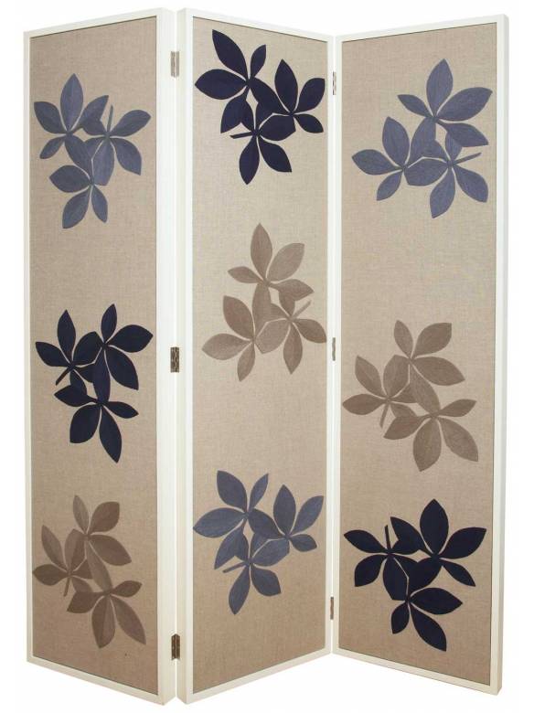 Judy Ross Textiles Hand-made Fauna Screen Furniture slate/navy/pewter