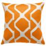 Judy Ross Textiles Hand-Embroidered Chain Stitch Arbor Throw Pillow melon/cream