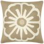 Judy Ross Textiles Hand-Embroidered Chain Stitch Big Pinwheel Throw Pillow blonde/cream/blonde rayon