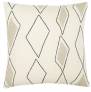 Judy Ross Textiles Hand-Embroidered Chain Stitch Cascade Throw Pillow cream/black/oyster