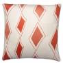 Judy Ross Textiles Hand-Embroidered Chain Stitch Cascade Throw Pillow cream/guava/coral