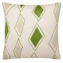Judy Ross Textiles Hand-Embroidered Chain Stitch Cascade Throw Pillow cream/lime/oyster