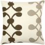 Judy Ross Textiles Hand-Embroidered Chain Stitch Celine Throw Pillow cream/pecan/oyster