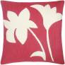 Judy Ross Textiles Hand-Embroidered Chain Stitch Duet Throw Pillow orchid/cream