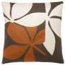 Judy Ross Textiles Hand-Embroidered Chain Stitch Fauna Throw Pillow fig/cream/rust
