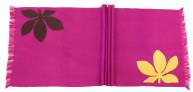 Judy Ross Textiles Hand-Embroidered Wool Fauna Scarf fuchsia/chocolate/lemon