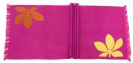 Judy Ross Textiles Hand-Embroidered Wool Fauna Scarf fuchsia/tangerine/lemon