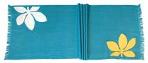 Judy Ross Textiles Hand-Embroidered Wool Fauna Scarf seafoam/cream/lemon