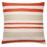 Judy Ross Textiles Hand-Embroidered Chain Stitch Landscape Throw Pillow cream/coral/oyster