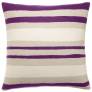 Judy Ross Textiles Hand-Embroidered Chain Stitch Landscape Throw Pillow oyster/purple/cream