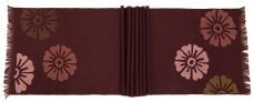 Judy Ross Textiles Hand-Embroidered Wool Rosette Scarf wine