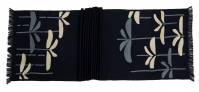 Judy Ross Textiles Hand-Embroidered Wool Dragonfly Scarf navy