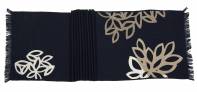 Judy Ross Textiles Hand-Embroidered Wool Lagoon Scarf navy