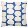Judy Ross Textiles Hand-Embroidered Chain Stitch Tabla Throw Pillow marine/cream