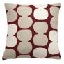Judy Ross Textiles Hand-Embroidered Chain Stitch Tabla Throw Pillow merlot/oyster/cream