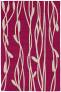 Judy Ross Hand-Knotted Custom Wool Vines Rug cerise/parchment
