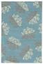 Judy Ross Hand-Knotted Custom Wool Bouquet Rug turquoise/smoke/parchment