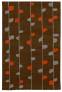 Judy Ross Hand-Knotted Custom Wool Calendar Rug chestnut/silver/coral