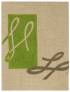 Judy Ross Textiles Hand-Embroidered Linen Cheerleader Panel lime/grey