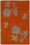 Judy Ross Hand-Knotted Custom Wool Clover Rug coral/silver