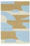 Judy Ross Hand-Knotted Custom Wool Composition Rug cream/blonde/powder blue