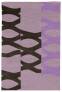 Judy Ross Hand-Knotted Custom Wool DNA Rug mauve/chocolate silk/lilac