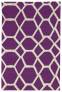 Judy Ross Hand-Knotted Custom Wool Jalli Rug purple/parchment silk