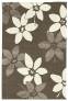 Judy Ross Hand-Knotted Custom Wool Lilies Rug iron/cream/iron silk