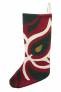 Judy Ross Textiles Hand-Embroidered Chain Stitch Paisley Stocking rouge/cream/hunter/gold rayon