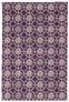 Judy Ross Hand-Knotted Custom Wool Small Pinwheels Rug aubergine/parchment/parchment silk