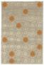 Judy Ross Hand-Knotted Custom Wool Small Pinwheels Rug oyster/oyster silk/melon