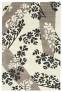 Judy Ross Hand-Knotted Custom Wool Stencil Rug parchment/black/parchment silk