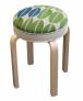 Judy Ross Textiles Hand-made Seeds Stool Furniture wheat/asparagus/blueberry