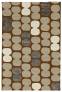 Judy Ross Hand-Knotted Custom Wool Tabla Rug russet/oyster/parchment/dark fig silk
