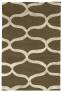 Judy Ross Hand-Knotted Custom Wool Waves Rug pecan/oyster silk