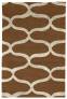 Judy Ross Hand-Knotted Custom Wool Waves Rug rust/oyster silk