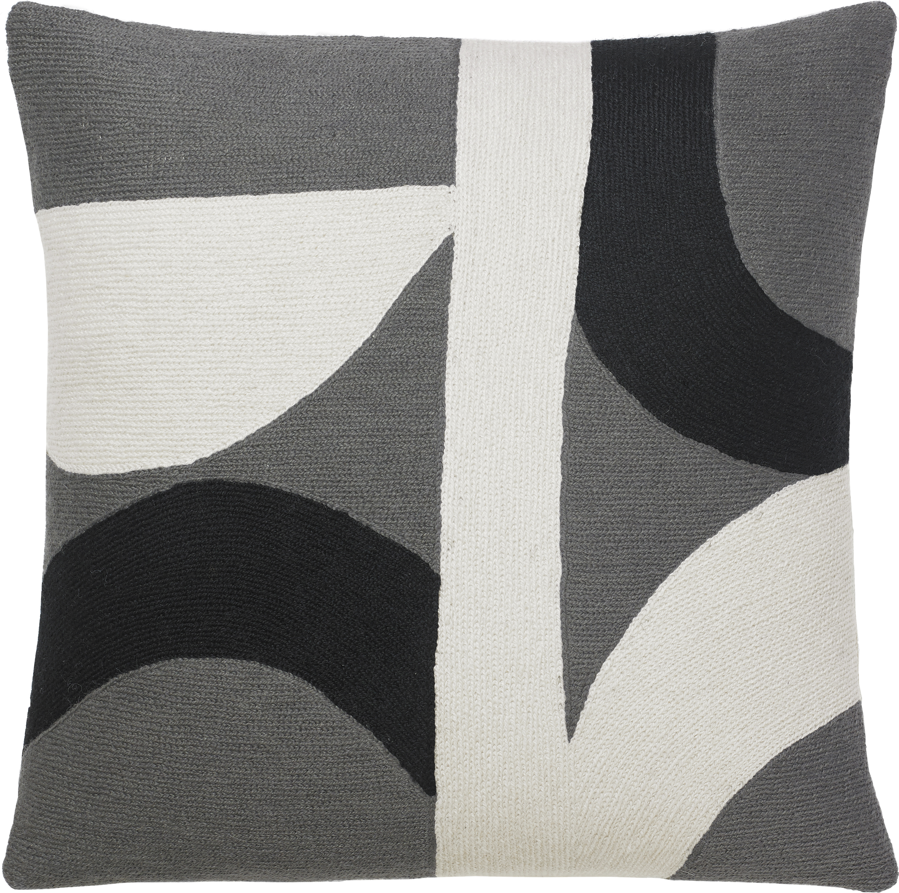 Hand Embroidered Chain Stitch Pillows 18x18 Eclipse Judy Ross Textiles