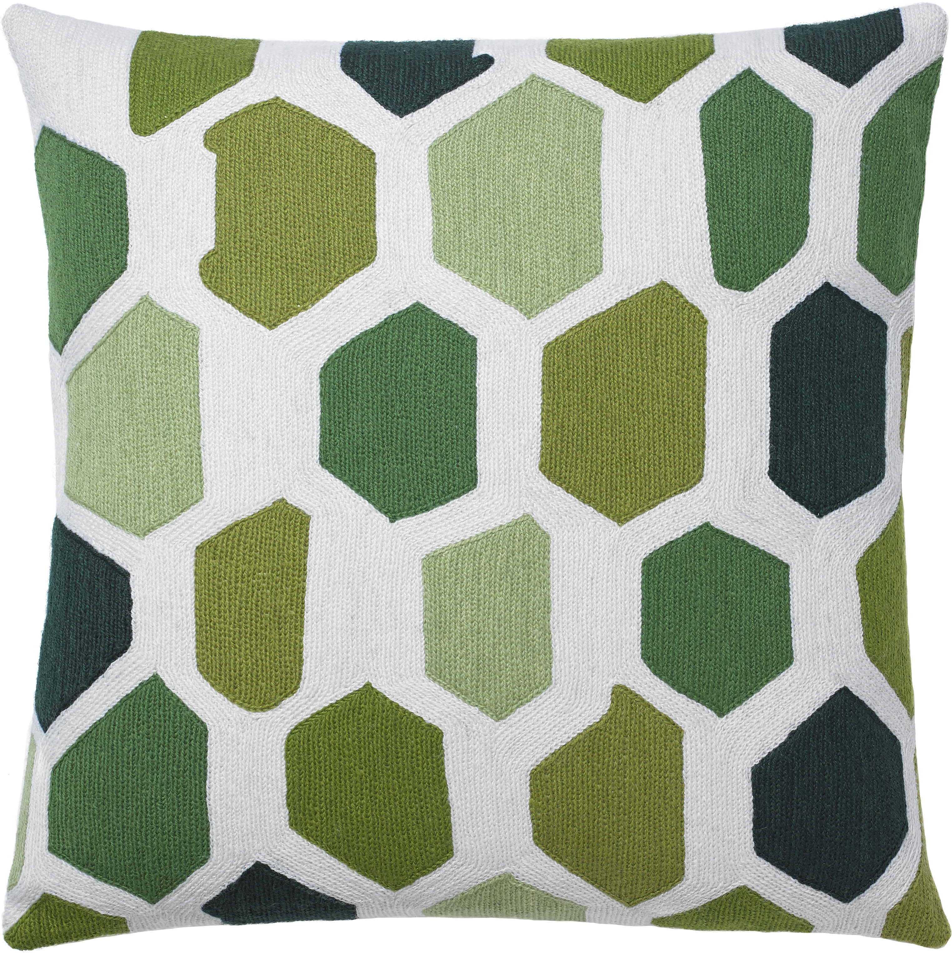 Hand Embroidered Chain Stitch Pillows 18x18 Quartz Judy