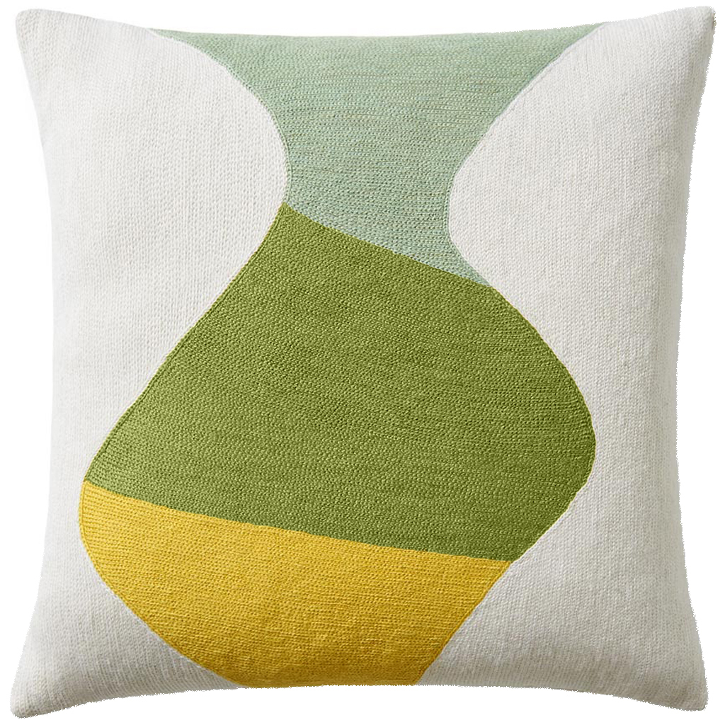 green and yellow pillows