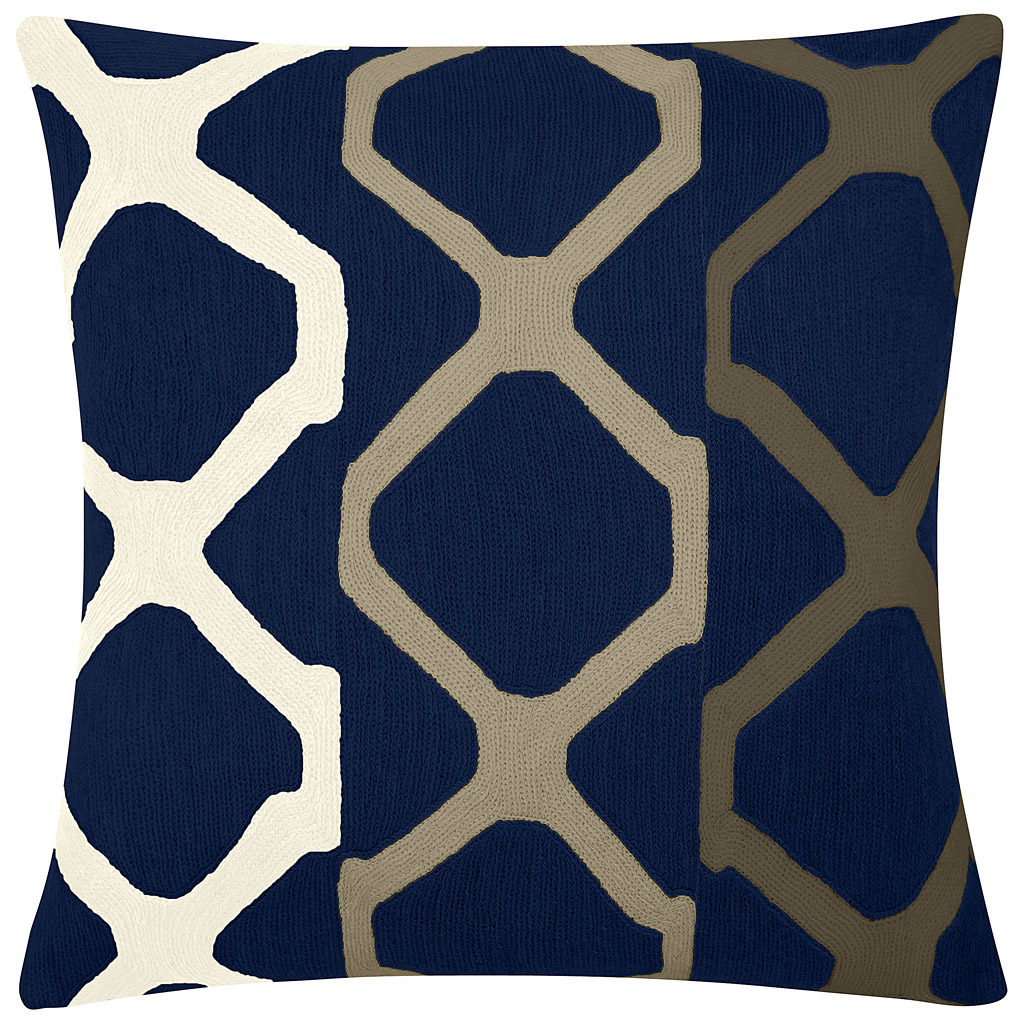 navy and cream pillows