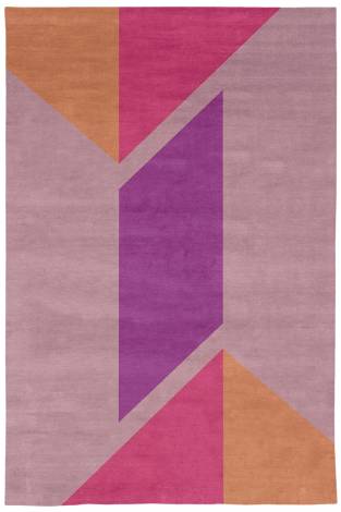 Judy Ross Hand-Knotted Custom Wool Hollywood Rug pink/fuchsia/orchid/melon
