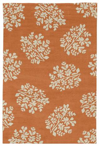 Judy Ross Hand-Knotted Custom Wool Bouquet Rug chutney/parchment