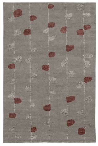 Judy Ross Hand-Knotted Custom Wool Calendar Rug silver/silver silk/mulberry silk