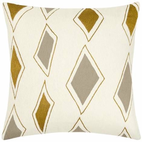 pillowscascadecream/gold rayon/oyster Judy Ross Textiles Hand-Embroidered Chain Stitch Cascade Throw Pillow cream/gold rayon/oyster